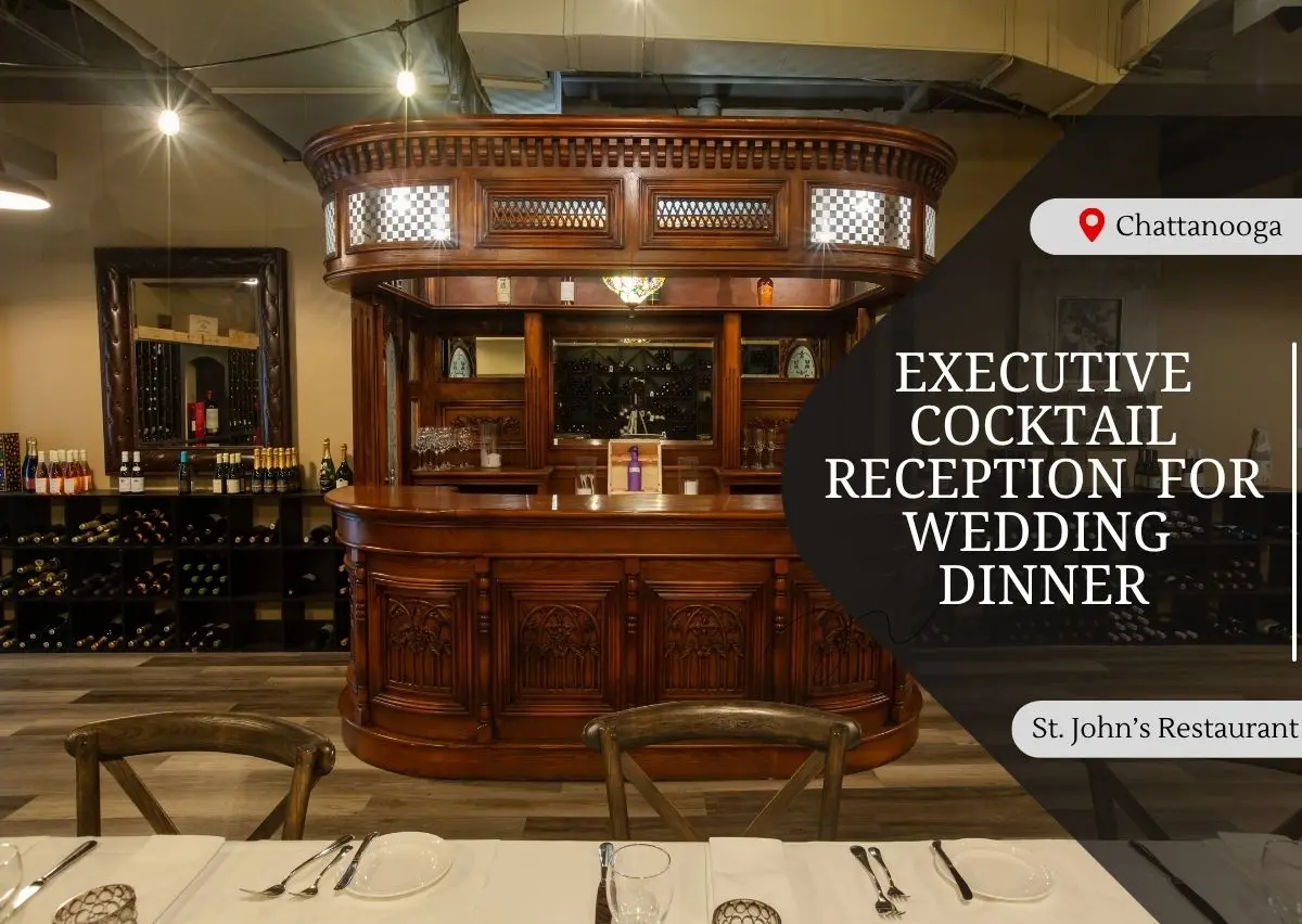 Executive cocktail reception for wedding dinner